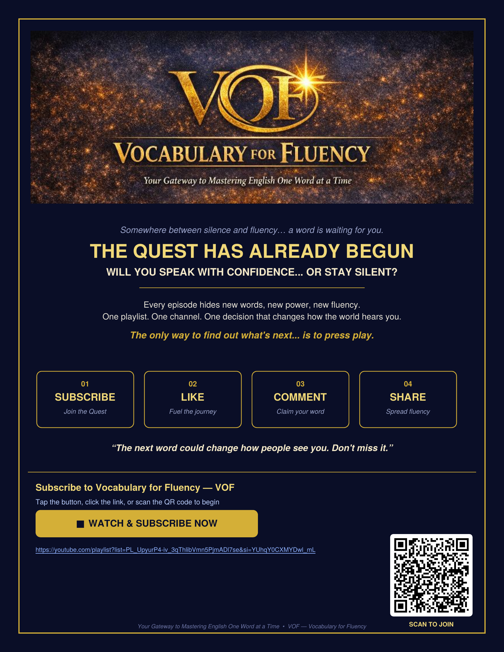Image 1 of VOF Fluency Quest Pack (Daily Quest)